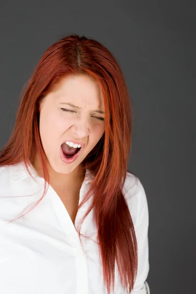 Model furious screaming — Stock Photo, Image