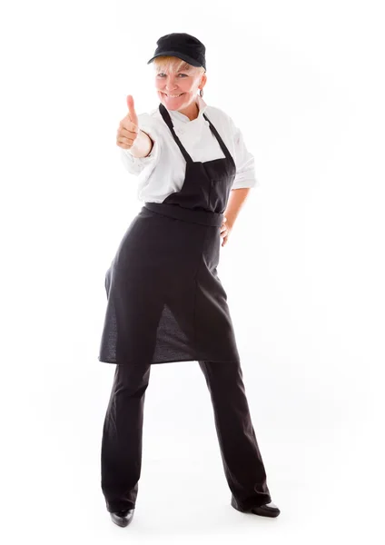 Model with thumb up sign — Stock Photo, Image