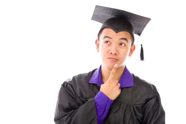 Model thinking with hand on chin — Stock Photo, Image