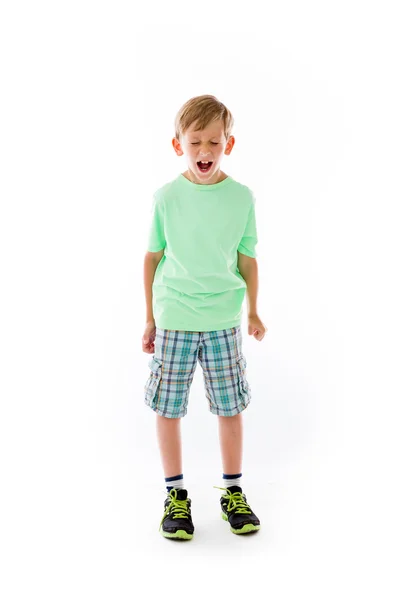 Chlapec zuřivého křiku — Stock fotografie