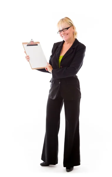 Model with blank score board — Stock Photo, Image