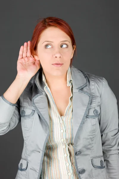 Model listening and paying attention — Stock Photo, Image