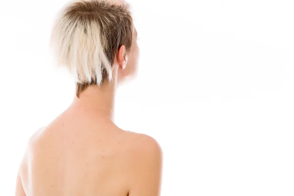 Model back looking behind — Stock Photo, Image