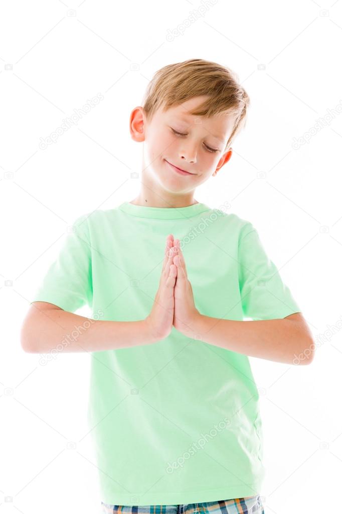 Boy praying