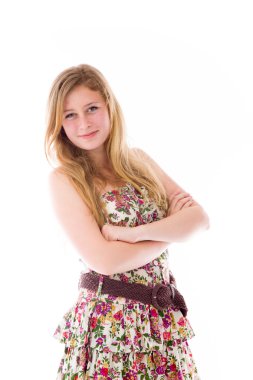 Mutlu gülümseyerek model