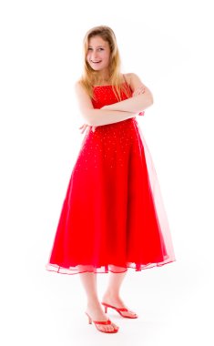 Mutlu gülümseyerek model