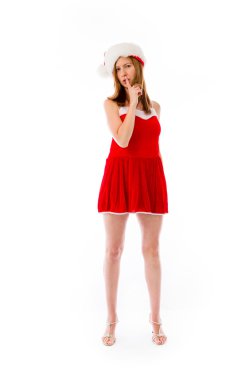 dudaklarında parmak ile model