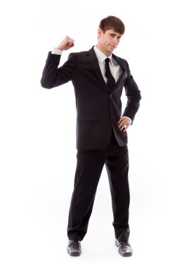 Güçlü model kol curl ile