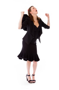 Yumruklar yukarı modeli ile çığlık