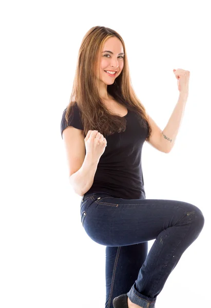 Model victory confident — Stock Photo, Image