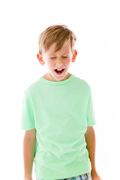 Boy furious screaming — Stock Photo, Image