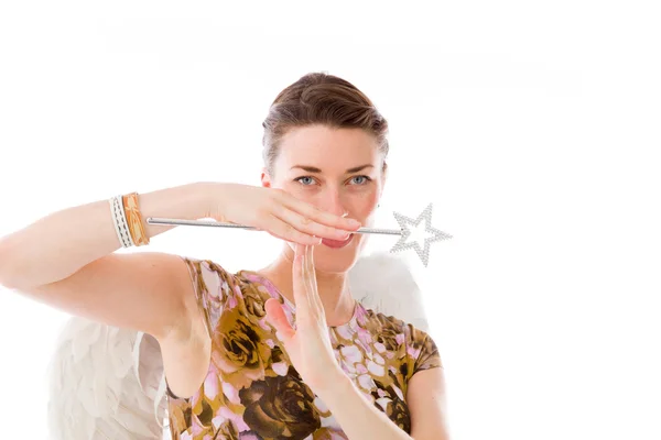 Model gesturing break sign — Stock Photo, Image