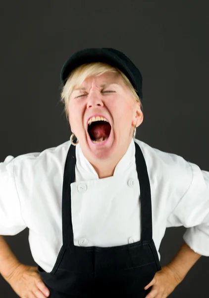 Woman furious screaming — Stock Photo, Image