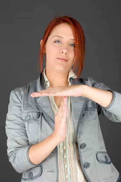 Modello gestuale segno di rottura — Foto Stock