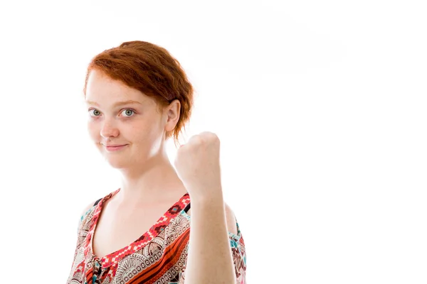 Model showing a fist — Stock Photo, Image