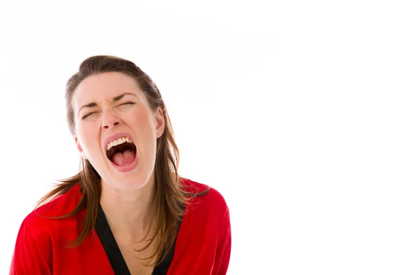 Model furious screaming — Stock Photo, Image