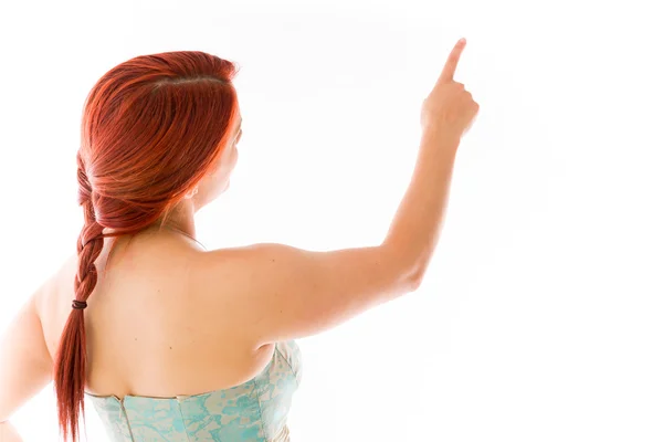 Model back pointing — Stock Photo, Image