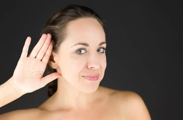 Model listening and paying attention — Stock Photo, Image