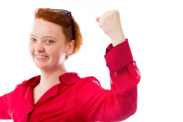 Model showing a fist — Stock Photo, Image