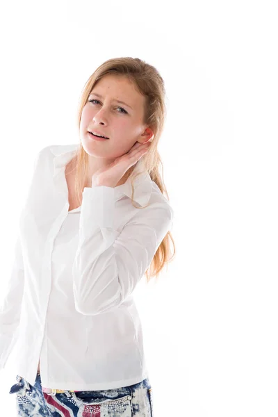 Model listening paying attention — Stock Photo, Image