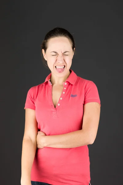 Modelo palanca lengua hacia fuera —  Fotos de Stock