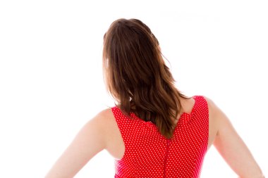 Kalçalarına ile modeli ayakta eller