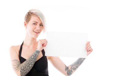 boş bir tabela holding model