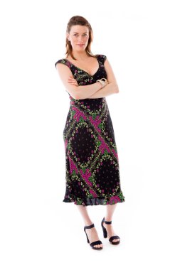 Mutlu geçti silah ile gülümseyen model