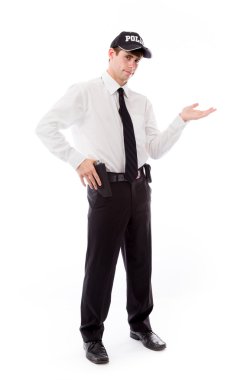 Polis el ile vitrine sunulması