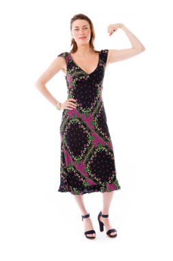 Güçlü model kol curl ile