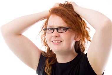 Model çekerek ve stresli saçlar