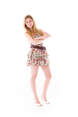 Mutlu gülümseyerek model