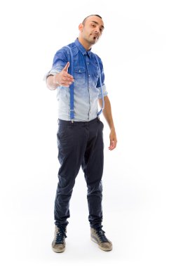 El sallamak ile modeli selamlar