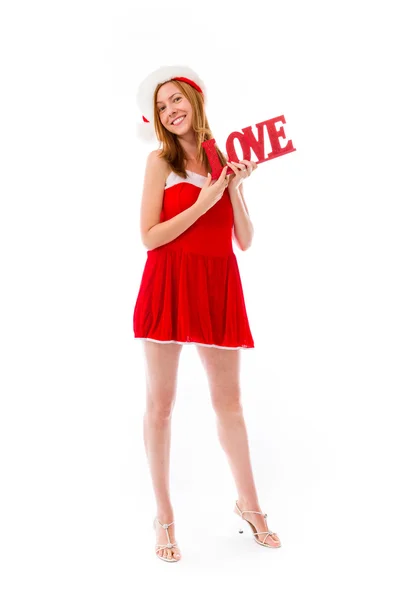 Model holding love sign — Stock Photo, Image