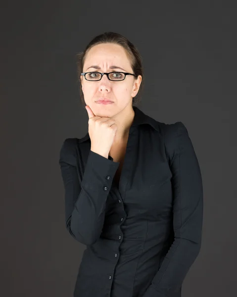 Geschäftsfrau gelangweilt und verärgert — Stockfoto