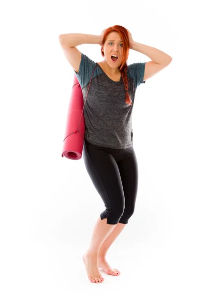 Modello stressato tirando i capelli — Foto Stock