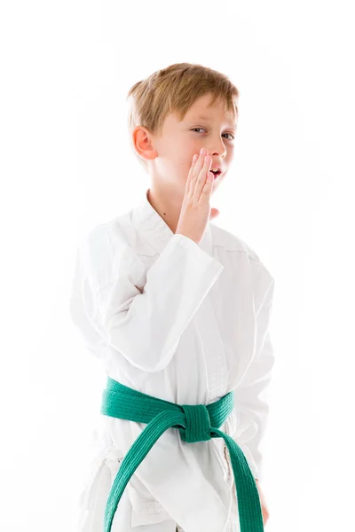 Boy calling somebody — Stock Photo, Image