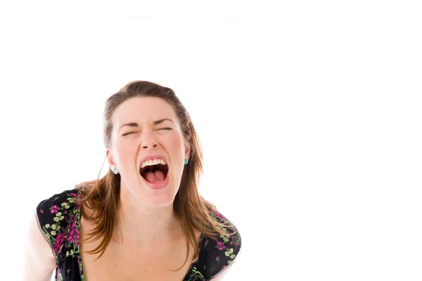 Model furious screaming — Stock Photo, Image