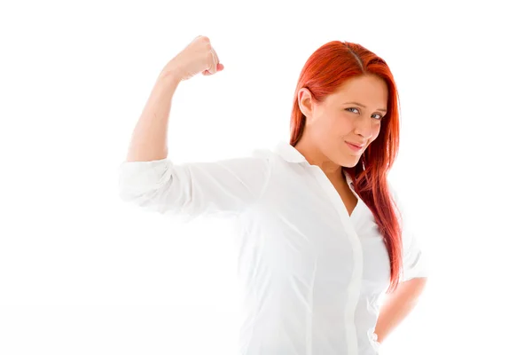 Model with arm curl — Stock Photo, Image