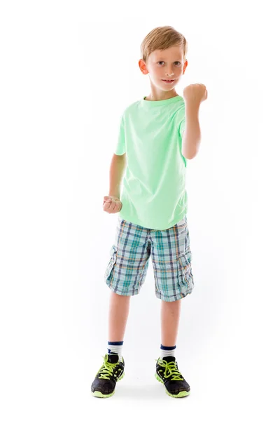 Boy showing his fist — Stock Photo, Image