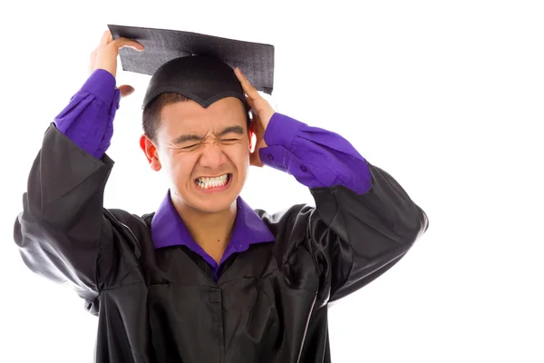 Model stressed and  pulling hairs — Stock Photo, Image