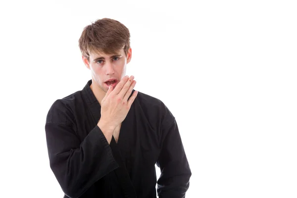 Model voor mond met de hand — Stockfoto