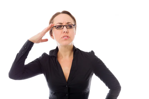 Businesswoman is suffering of headache — Stock Photo, Image