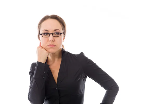 นักธุรกิจหญิงเบื่อและอารมณ์เสีย — ภาพถ่ายสต็อก
