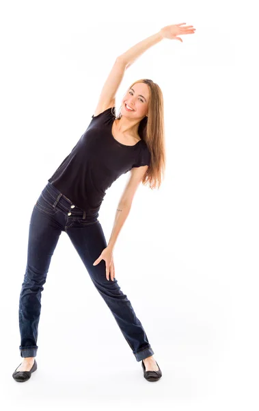 Model exercising stretching — Stock Photo, Image