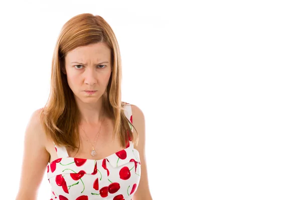 Woman upset and worried — Stock Photo, Image