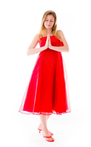 Model praying — Stock Photo, Image