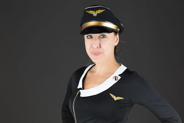 Air hostess pround confident — Stock Photo, Image