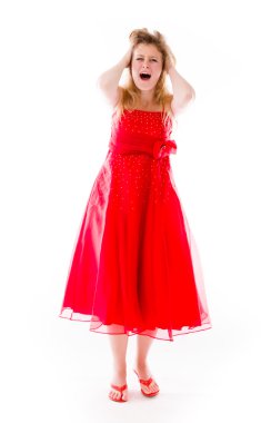 Model çekerek ve stresli saçlar