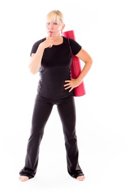 dudaklarında parmak ile model